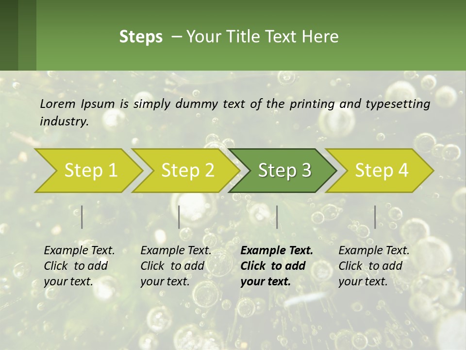 A Green Plant With Water Droplets On It PowerPoint Template