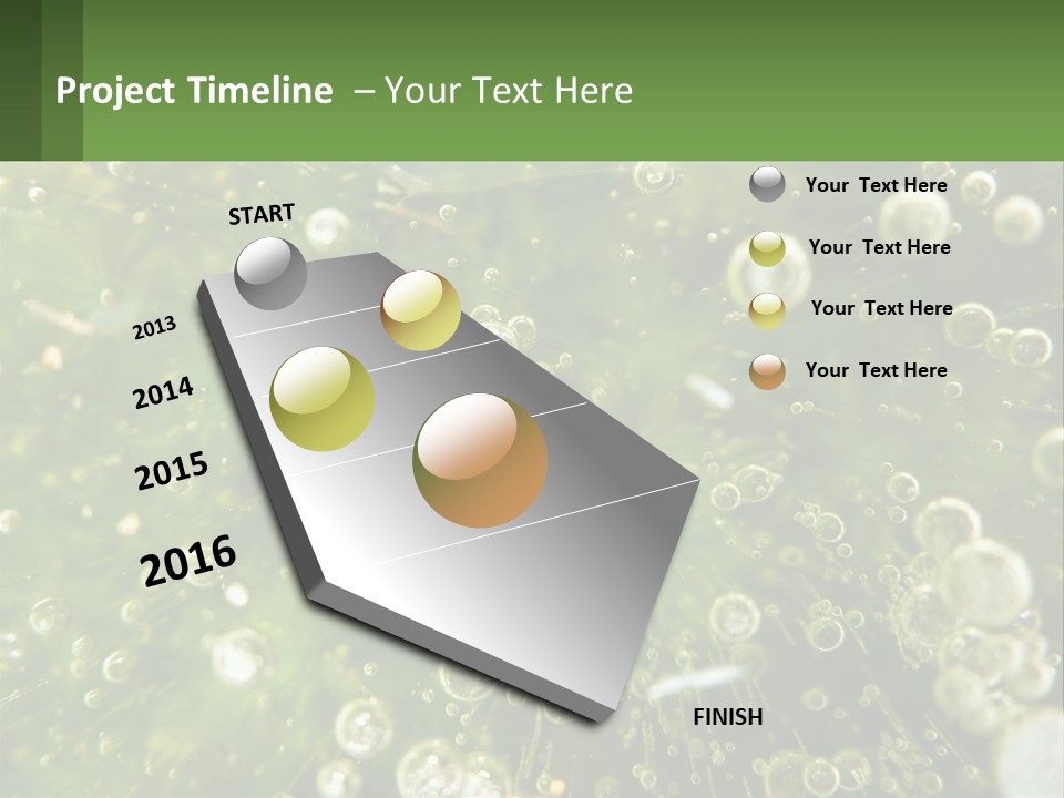 A Green Plant With Water Droplets On It PowerPoint Template