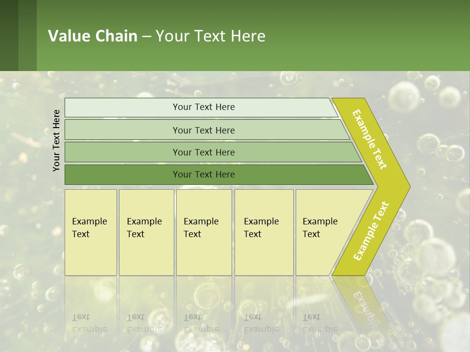 A Green Plant With Water Droplets On It PowerPoint Template
