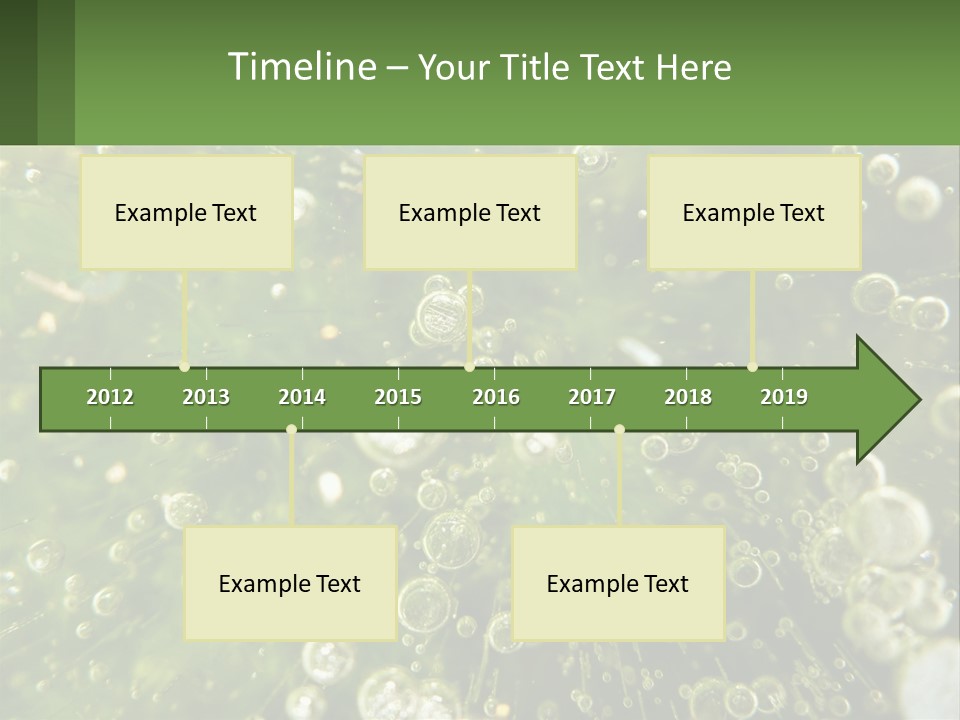 A Green Plant With Water Droplets On It PowerPoint Template
