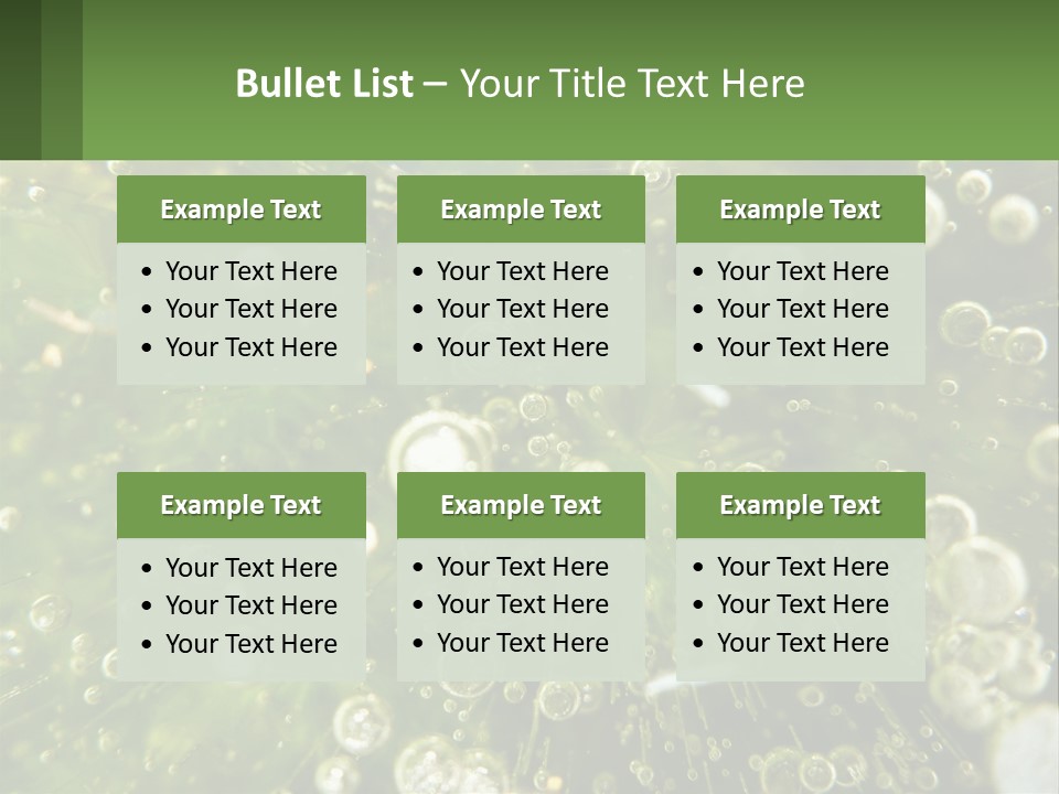 A Green Plant With Water Droplets On It PowerPoint Template