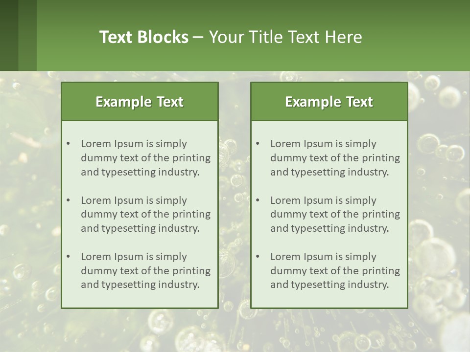 A Green Plant With Water Droplets On It PowerPoint Template