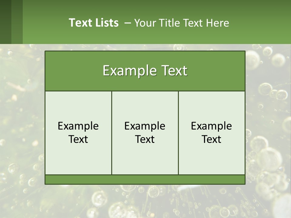 A Green Plant With Water Droplets On It PowerPoint Template