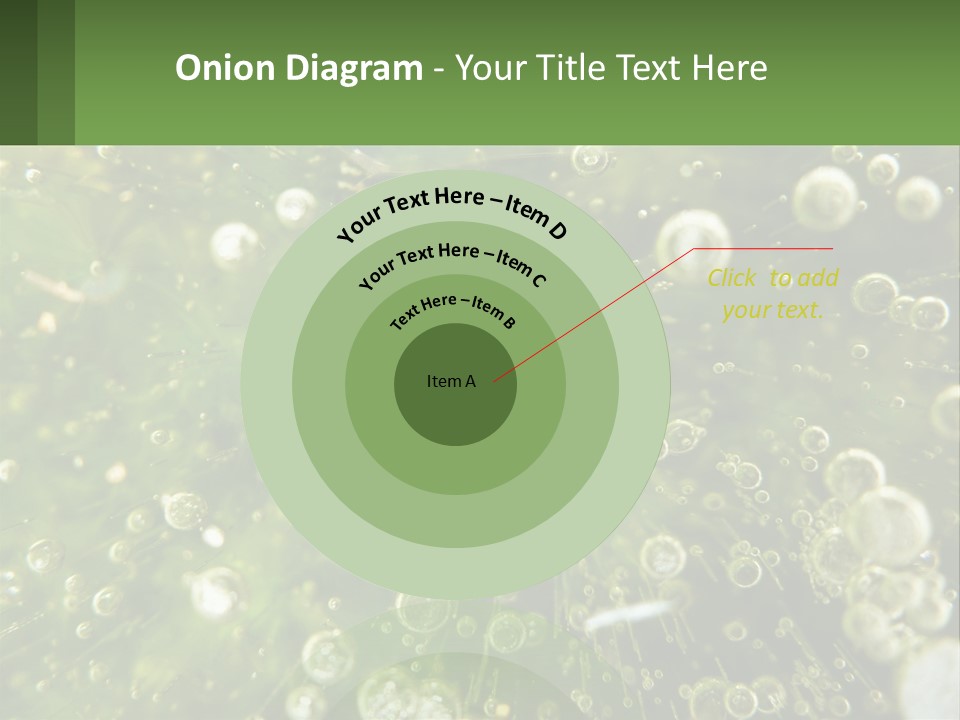 A Green Plant With Water Droplets On It PowerPoint Template