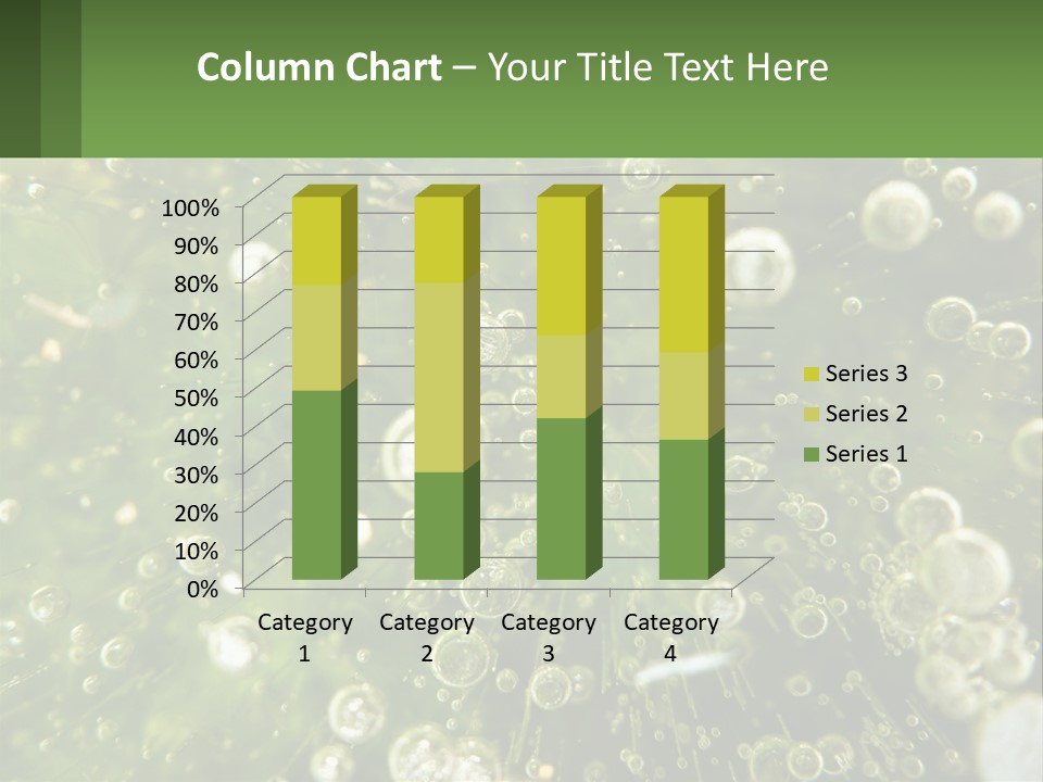 A Green Plant With Water Droplets On It PowerPoint Template