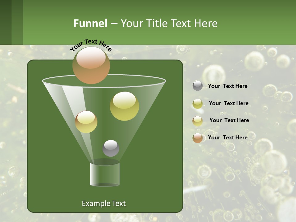 A Green Plant With Water Droplets On It PowerPoint Template