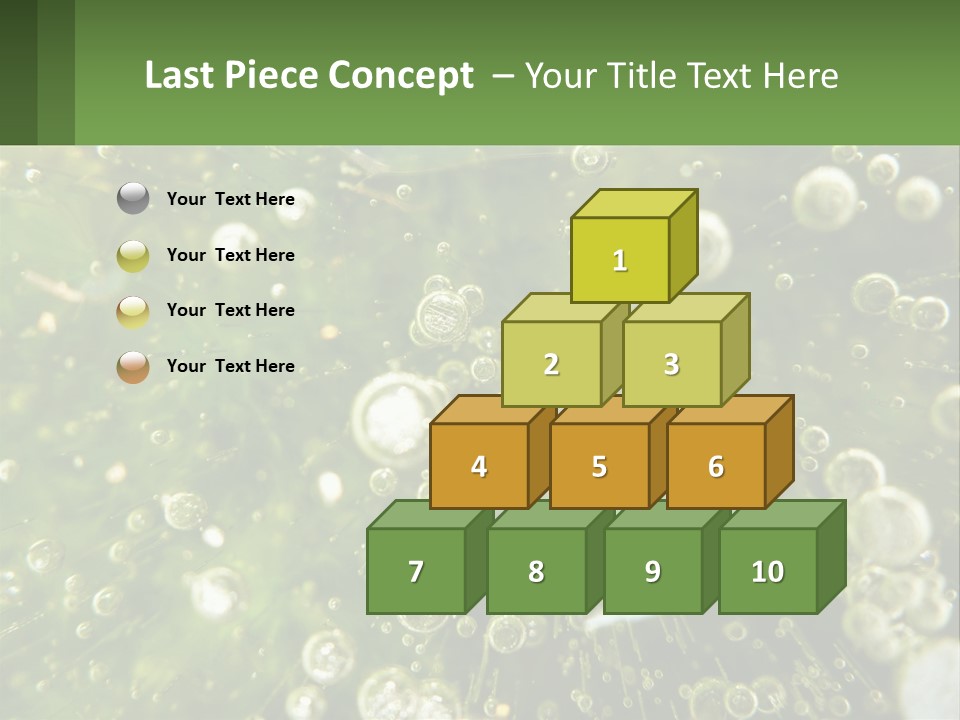 A Green Plant With Water Droplets On It PowerPoint Template