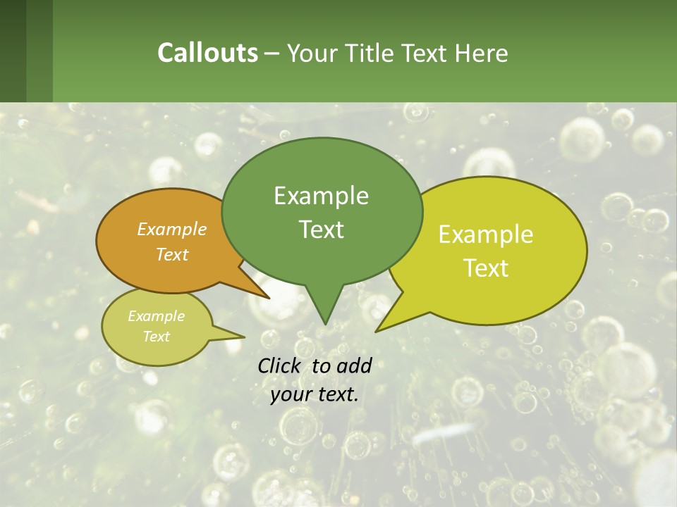 A Green Plant With Water Droplets On It PowerPoint Template