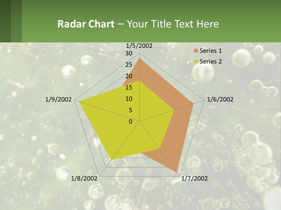 A Green Plant With Water Droplets On It PowerPoint Template