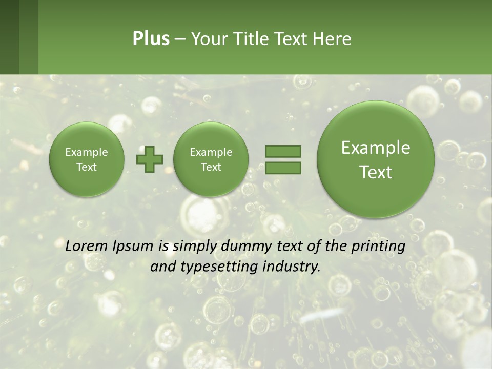 A Green Plant With Water Droplets On It PowerPoint Template