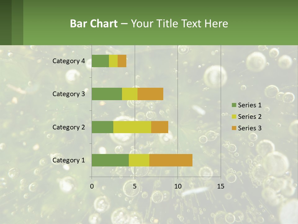 A Green Plant With Water Droplets On It PowerPoint Template