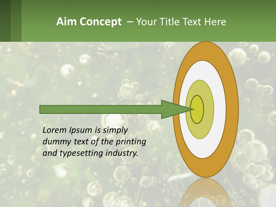 A Green Plant With Water Droplets On It PowerPoint Template