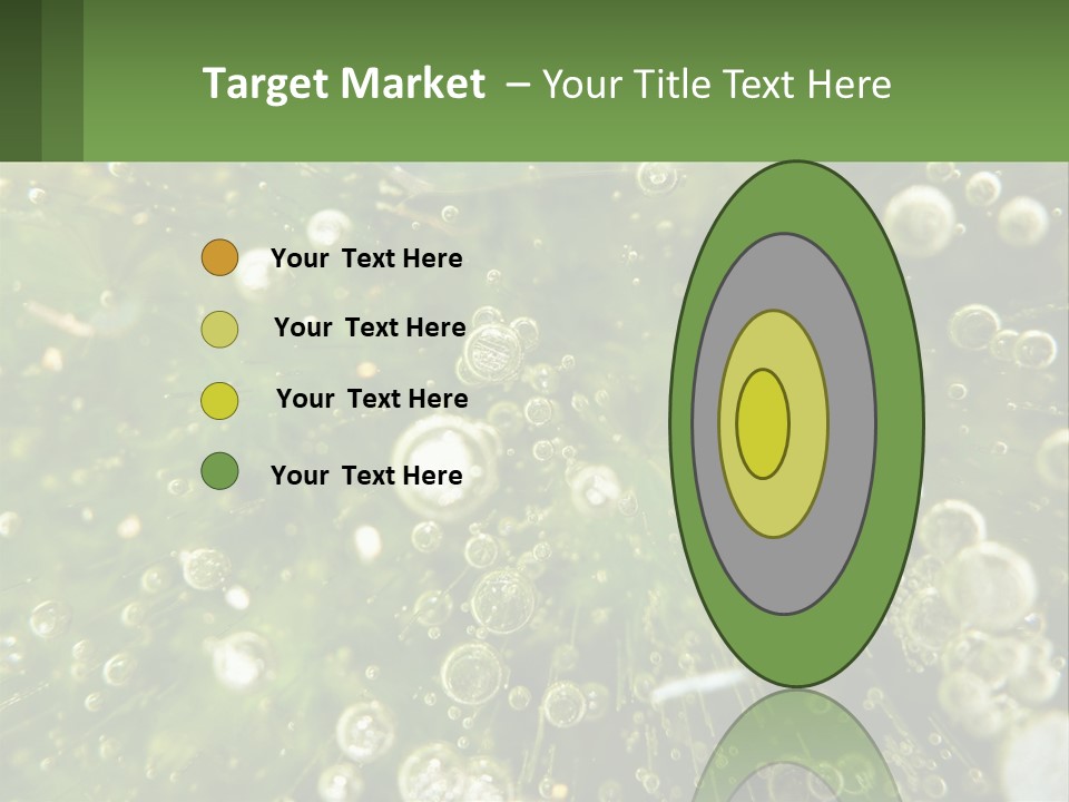 A Green Plant With Water Droplets On It PowerPoint Template