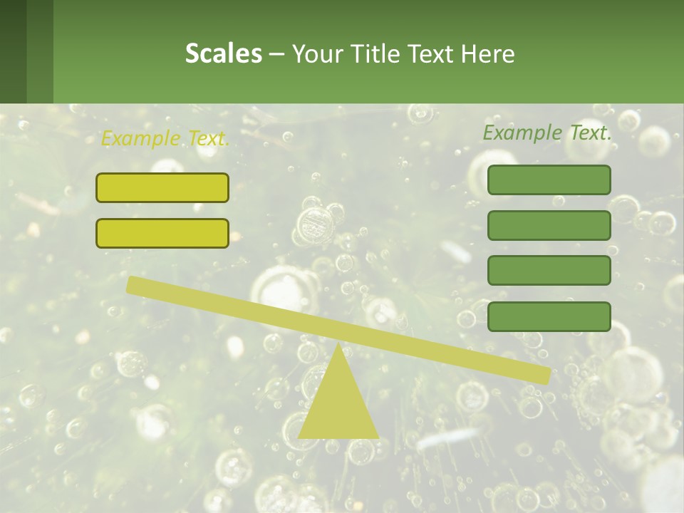 A Green Plant With Water Droplets On It PowerPoint Template