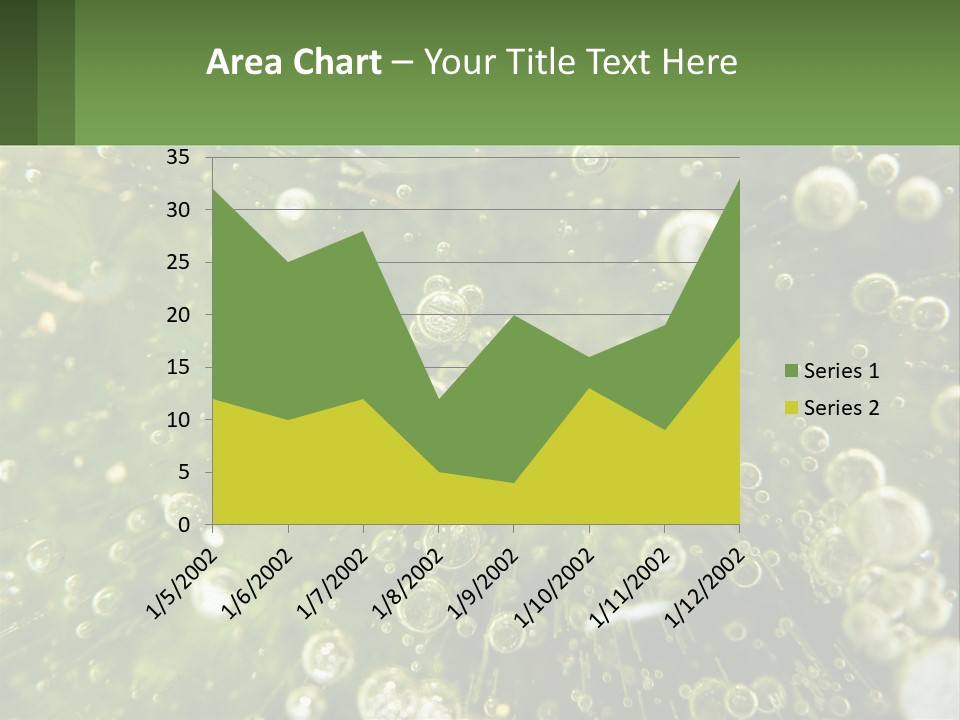 A Green Plant With Water Droplets On It PowerPoint Template