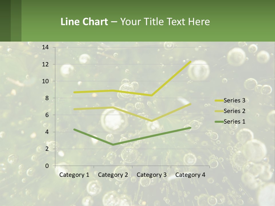A Green Plant With Water Droplets On It PowerPoint Template