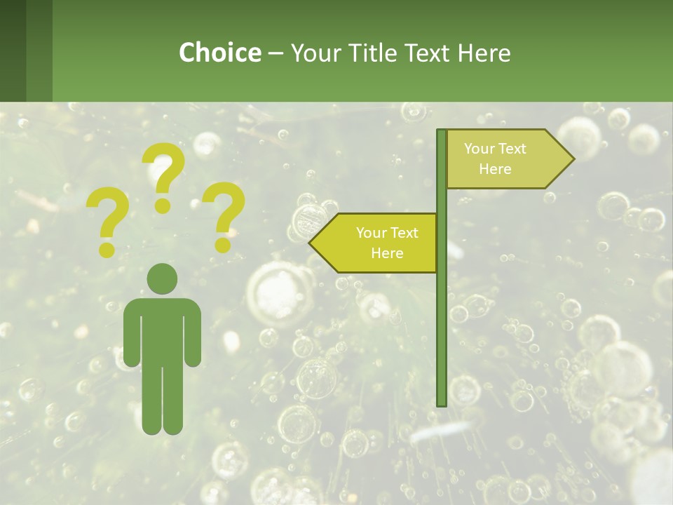 A Green Plant With Water Droplets On It PowerPoint Template