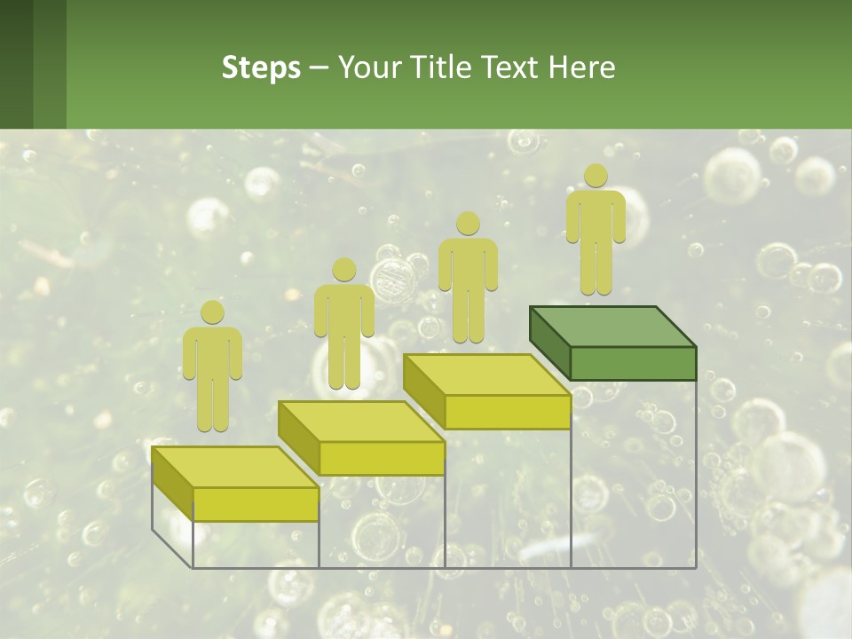 A Green Plant With Water Droplets On It PowerPoint Template