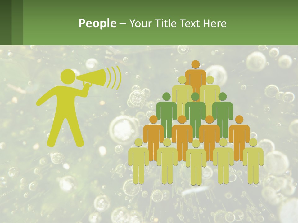 A Green Plant With Water Droplets On It PowerPoint Template