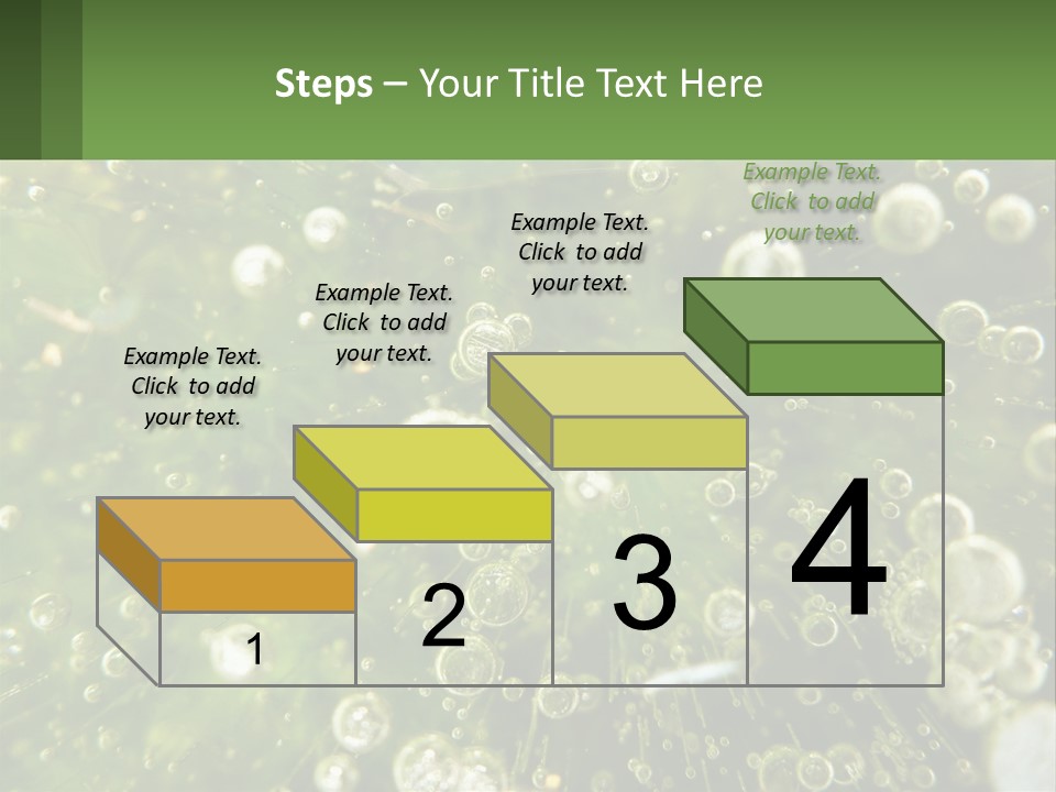 A Green Plant With Water Droplets On It PowerPoint Template