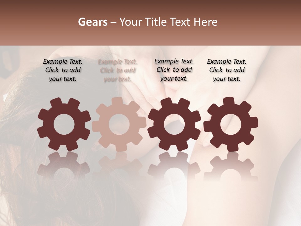 A Woman Getting A Back Massage From A Professional Massager PowerPoint Template