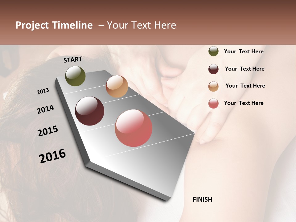 A Woman Getting A Back Massage From A Professional Massager PowerPoint Template