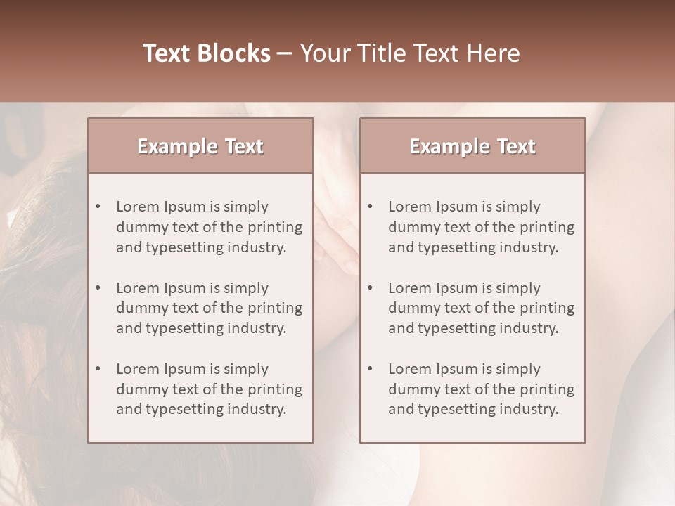 A Woman Getting A Back Massage From A Professional Massager PowerPoint Template