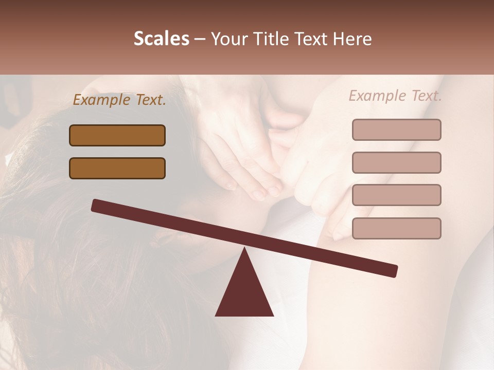 A Woman Getting A Back Massage From A Professional Massager PowerPoint Template
