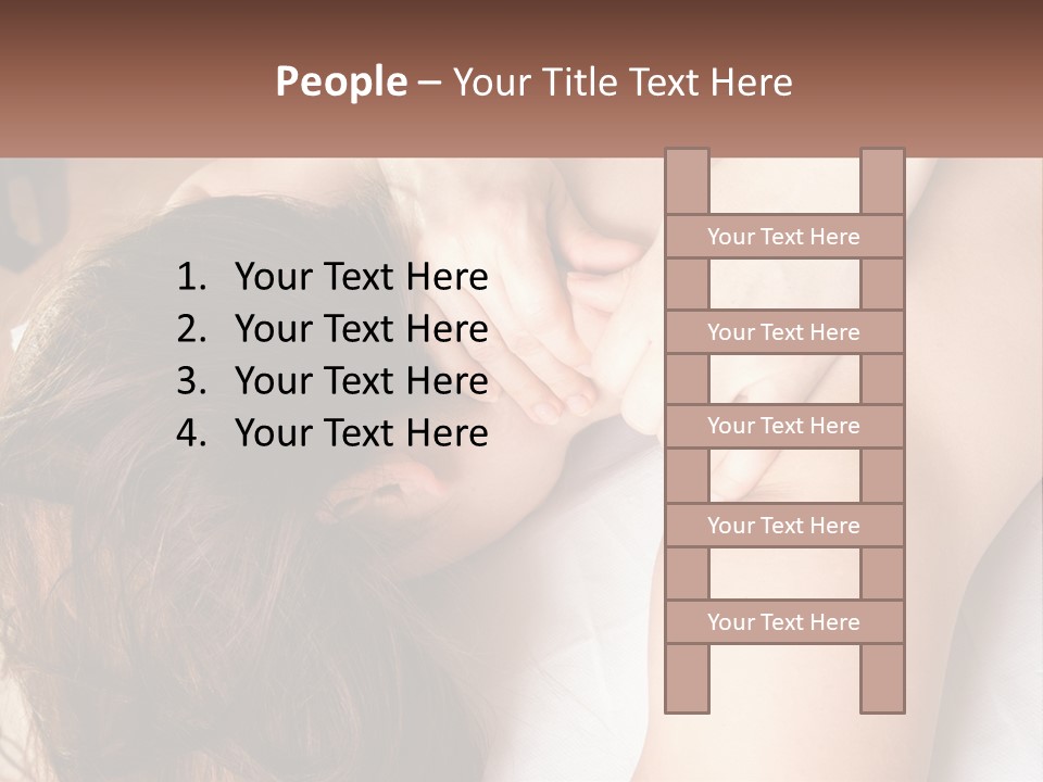 A Woman Getting A Back Massage From A Professional Massager PowerPoint Template