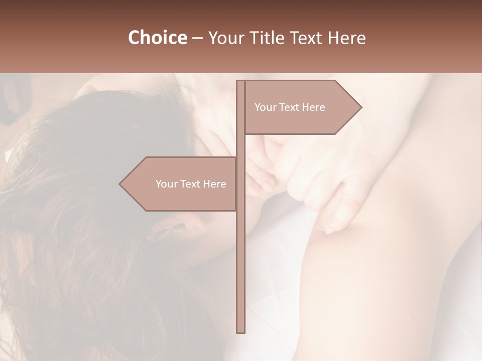 A Woman Getting A Back Massage From A Professional Massager PowerPoint Template