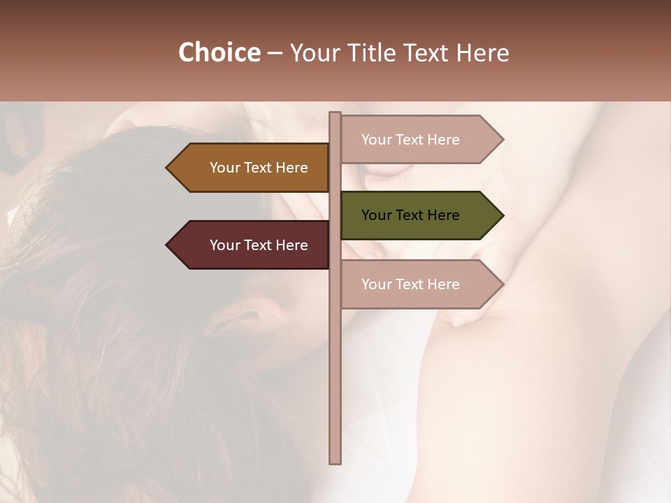 A Woman Getting A Back Massage From A Professional Massager PowerPoint Template