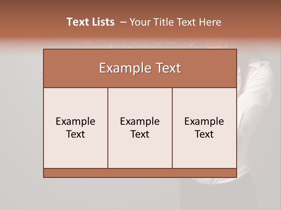A Woman Standing In Front Of A Gray Wall With Arrows Drawn On It PowerPoint Template