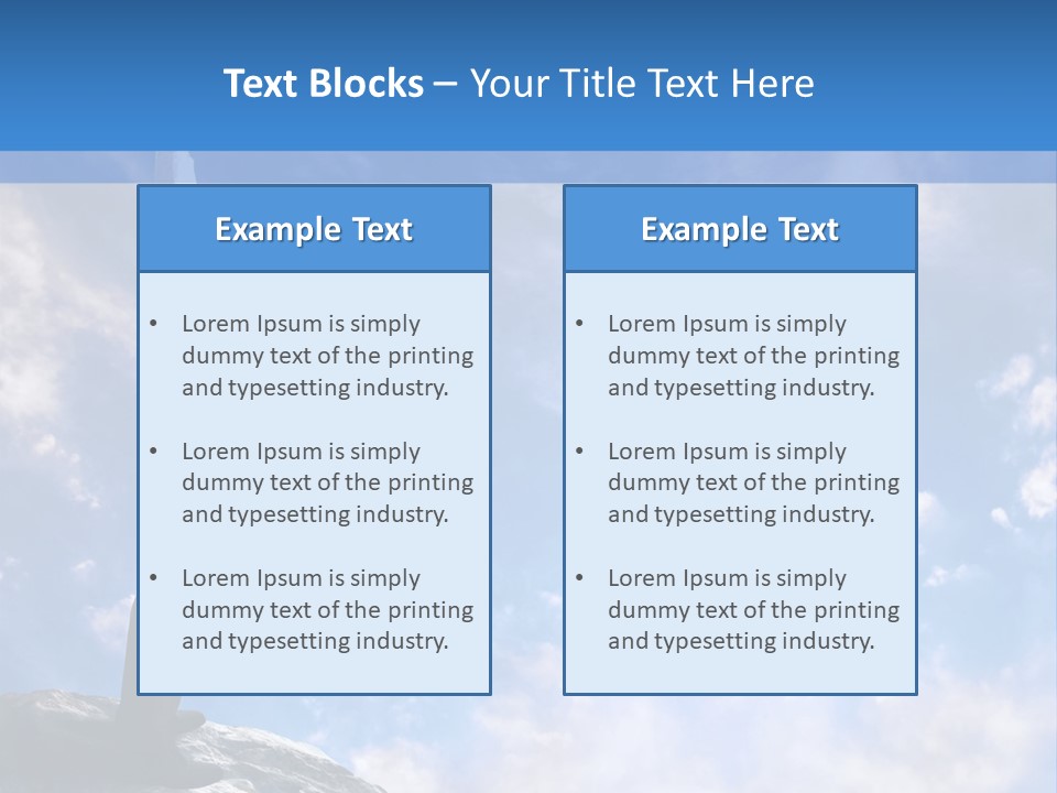 A Man Standing On Top Of A Rock With His Arms In The Air PowerPoint Template