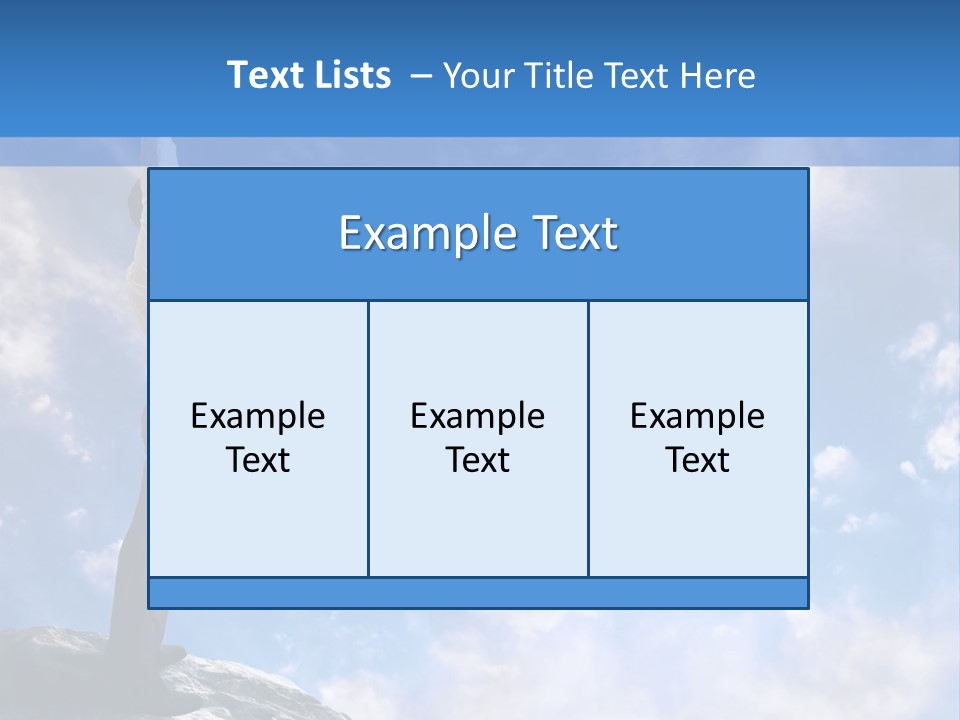 A Man Standing On Top Of A Rock With His Arms In The Air PowerPoint Template