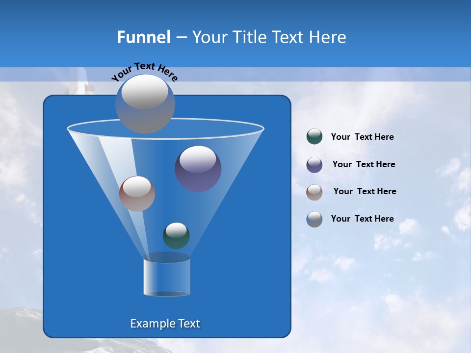 A Man Standing On Top Of A Rock With His Arms In The Air PowerPoint Template