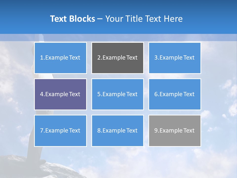 A Man Standing On Top Of A Rock With His Arms In The Air PowerPoint Template