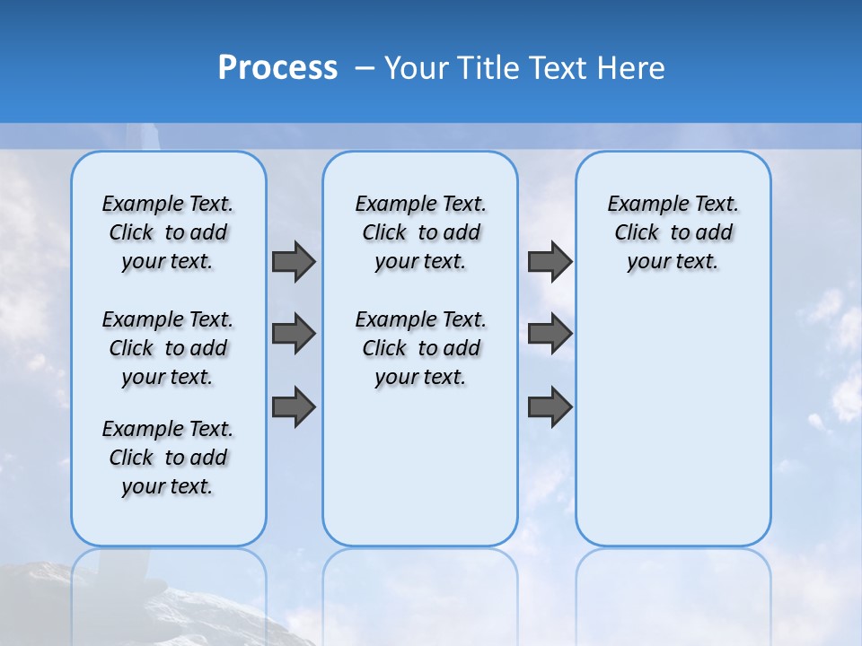 A Man Standing On Top Of A Rock With His Arms In The Air PowerPoint Template