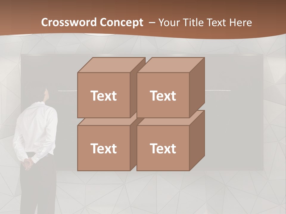A Man Standing In Front Of A Blackboard With Arrows Drawn On It PowerPoint Template