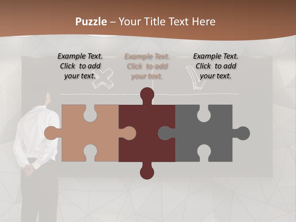 A Man Standing In Front Of A Blackboard With Arrows Drawn On It PowerPoint Template