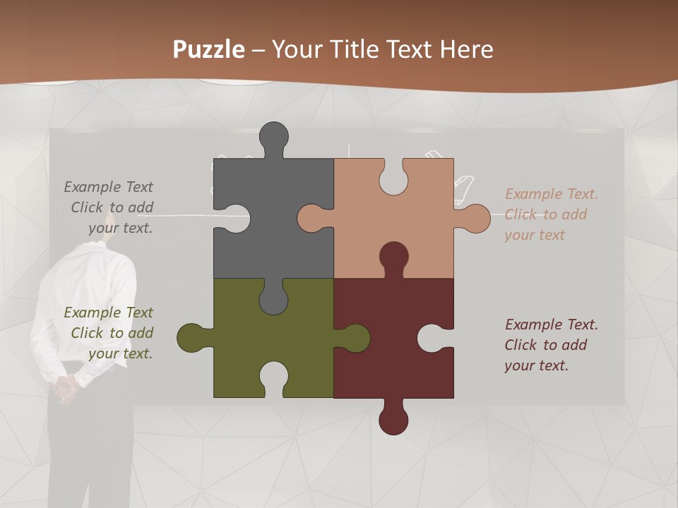 A Man Standing In Front Of A Blackboard With Arrows Drawn On It PowerPoint Template