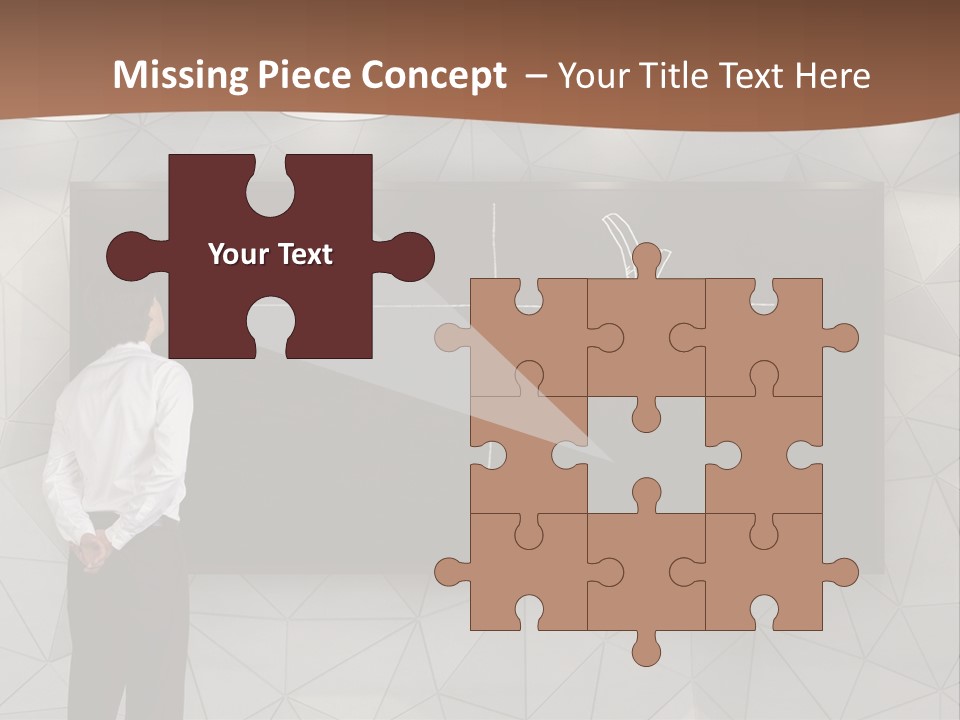 A Man Standing In Front Of A Blackboard With Arrows Drawn On It PowerPoint Template