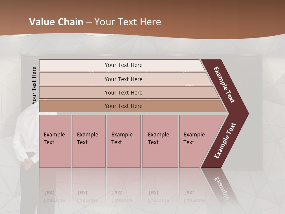 A Man Standing In Front Of A Blackboard With Arrows Drawn On It PowerPoint Template