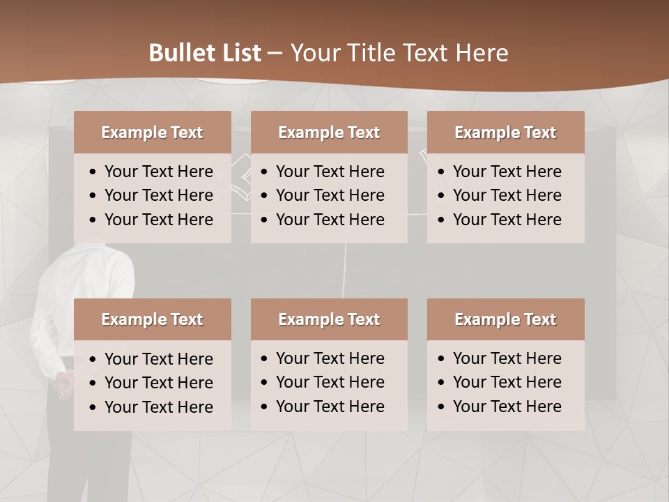 A Man Standing In Front Of A Blackboard With Arrows Drawn On It PowerPoint Template