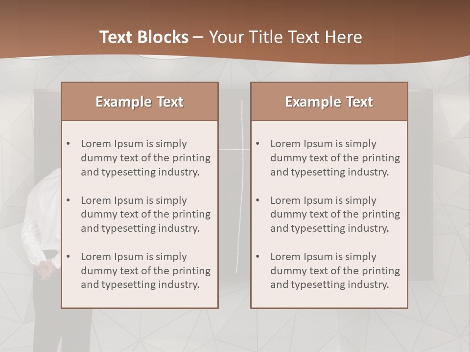 A Man Standing In Front Of A Blackboard With Arrows Drawn On It PowerPoint Template