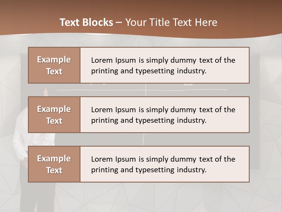 A Man Standing In Front Of A Blackboard With Arrows Drawn On It PowerPoint Template