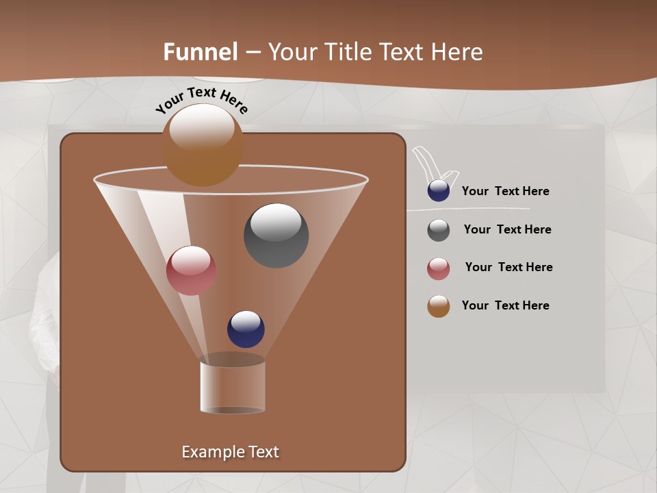 A Man Standing In Front Of A Blackboard With Arrows Drawn On It PowerPoint Template
