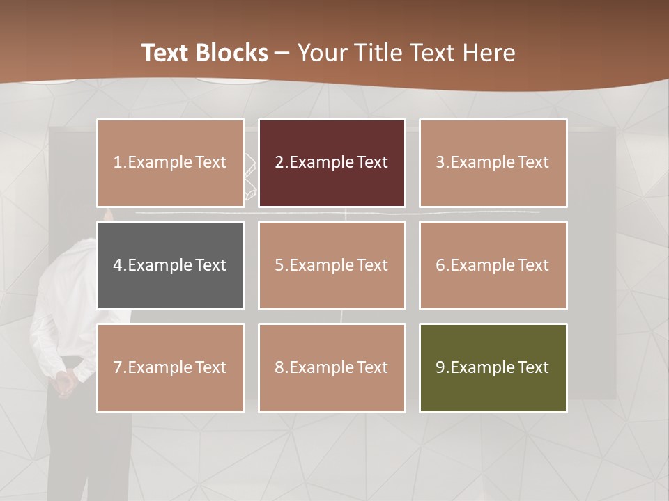 A Man Standing In Front Of A Blackboard With Arrows Drawn On It PowerPoint Template
