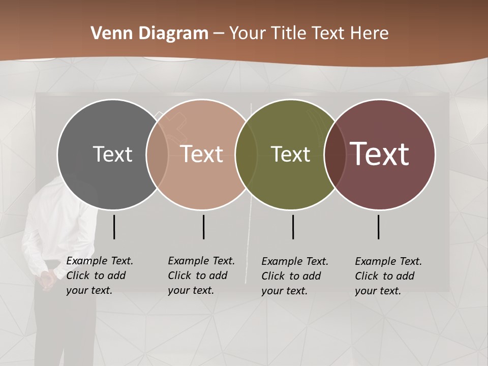 A Man Standing In Front Of A Blackboard With Arrows Drawn On It PowerPoint Template