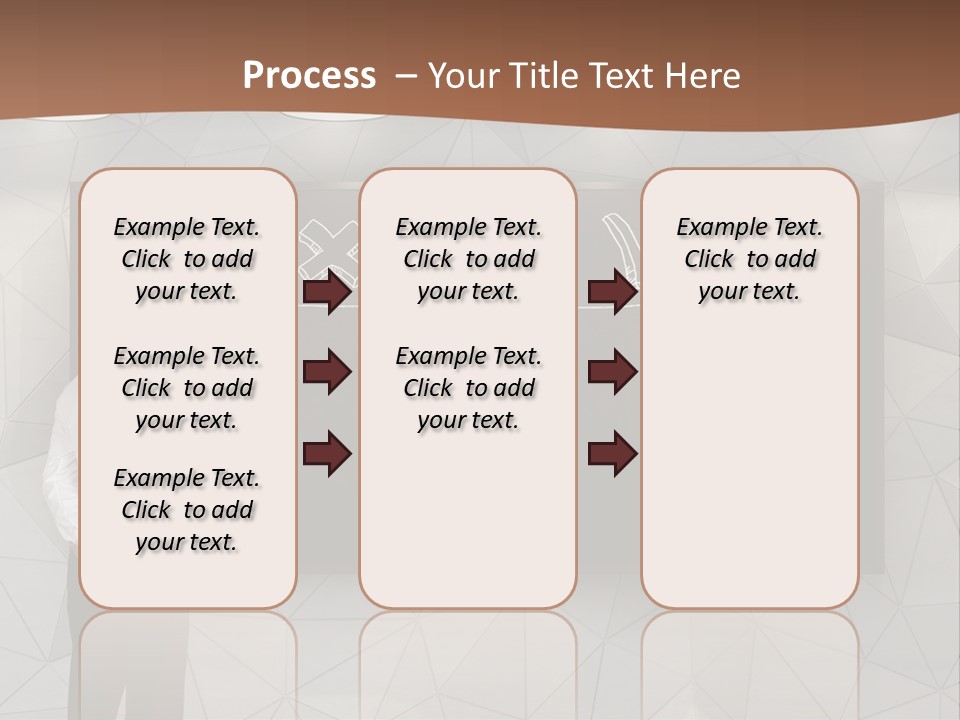 A Man Standing In Front Of A Blackboard With Arrows Drawn On It PowerPoint Template