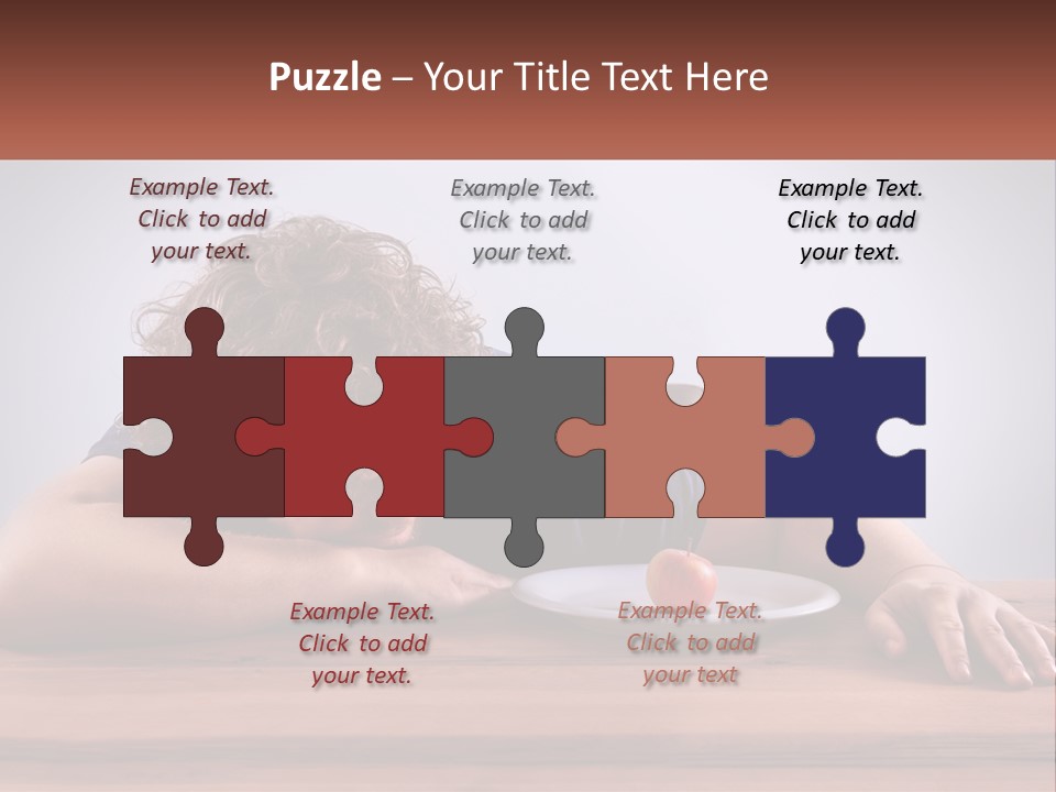 A Man Leaning Over A Table With A Plate Of Food On It PowerPoint Template
